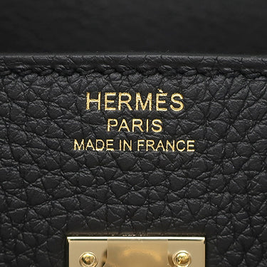 エルメス HERMES バーキン25 ブラック トゴ ハンドバッグ シャンパンゴールド金具 新品 未使用 黒