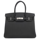 エルメス HERMES バーキン30 ブラック トゴ ハンドバッグ シルバー金具 新品 未使用 黒