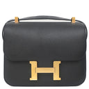 エルメス HERMES コンスタンス3 24 ブラック ヴォーエプソン ショルダーバッグ ゴールド金具 黒