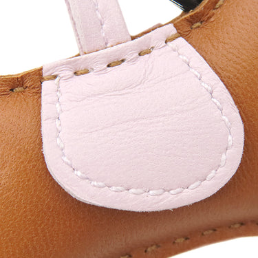 エルメス HERMES ロデオPM ゴールド×ブラック×モーヴペール アニョーミロ クリノラン バッグチャーム 茶 黒 ピンク