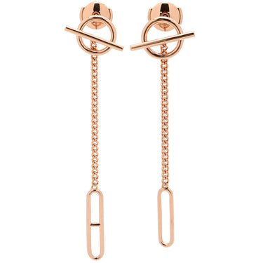 エルメス HERMES エシャペ アシンメトリー ローズゴールド K18PG ピアス ピンクゴールド K18 18K PG RG