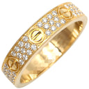 カルティエ Cartier ミニラブリング パヴェダイヤ B4083300 イエローゴールド K18YG ダイヤモンド #49(JP9) リング 指輪 LOVE Ring 750 18K YG 18金 9号