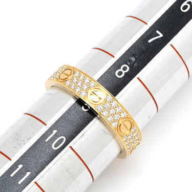 カルティエ Cartier ミニラブリング パヴェダイヤ B4083300 イエローゴールド K18YG ダイヤモンド #49(JP9) リング 指輪 LOVE Ring 750 18K YG 18金 9号