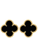 ヴァンクリーフアーペル Van Cleef & Arpels スウィート アルハンブラ VCARA44900 ブラック×イエローゴールド K18YG オニキス ピアス 黒 750 YG 18K