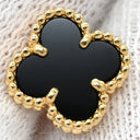 ヴァンクリーフアーペル Van Cleef & Arpels スウィート アルハンブラ VCARA44900 ブラック×イエローゴールド K18YG オニキス ピアス 黒 750 YG 18K