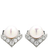ショーメ CHAUMET エグレット パール ダイヤピアス 085046 ホワイトゴールド K18WG ダイヤモンド ピアス K18 Au750 V字型 ブリリアントカット ダイヤ 14P