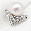 ショーメ CHAUMET エグレット パール ダイヤピアス 085046 ホワイトゴールド K18WG ダイヤモンド ピアス K18 Au750 V字型 ブリリアントカット ダイヤ 14P