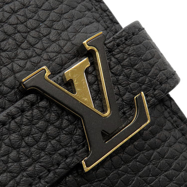 ルイヴィトン LOUIS VUITTON LV ヴェルティカル ウォレット M81330 ブラック グレインレザー 長財布 ゴールド金具 二つ折り