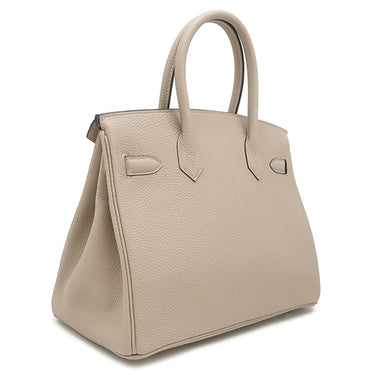 エルメス HERMES バーキン30 トゥルティエールグレー トゴ ハンドバッグ ピンクゴールド金具 グレージュ RG PG