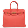 エルメス HERMES バーキン35 ローズジャイプール ヴォーエプソン ハンドバッグ ゴールド金具