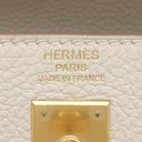 エルメス HERMES ケリー25 内縫い クレ トゴ 2WAYバッグ ゴールド金具 オフホワイト ショルダー