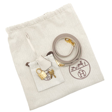 エルメス HERMES ケリー25 内縫い クレ トゴ 2WAYバッグ ゴールド金具 オフホワイト ショルダー