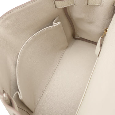 エルメス HERMES ケリー25 内縫い クレ トゴ 2WAYバッグ ゴールド金具 オフホワイト ショルダー