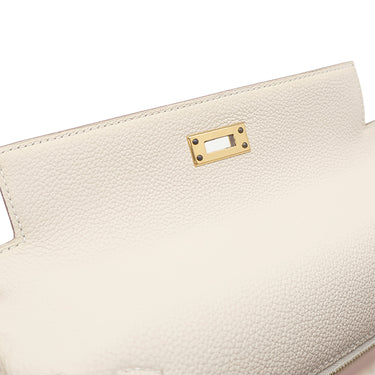 エルメス HERMES ケリー25 内縫い クレ トゴ 2WAYバッグ ゴールド金具 オフホワイト ショルダー