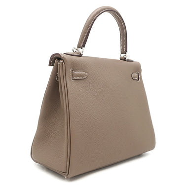 エルメス HERMES ケリー25 内縫い エトゥープ トゴ 2WAYバッグ シルバー金具 新品 未使用 グレージュ ショルダー