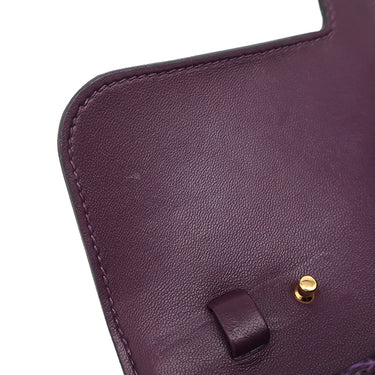 エルメス HERMES コンスタンス トゥーゴー カシス アリゲーター 長財布 ゴールド金具 紫 クロコ ショルダー