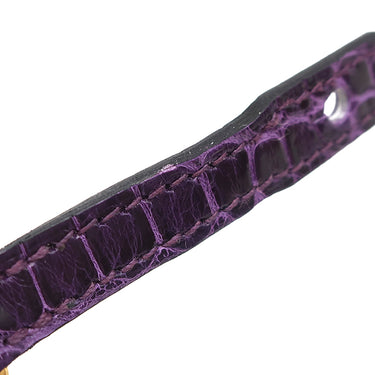 エルメス HERMES コンスタンス トゥーゴー カシス アリゲーター 長財布 ゴールド金具 紫 クロコ ショルダー