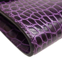 エルメス HERMES コンスタンス トゥーゴー カシス アリゲーター 長財布 ゴールド金具 紫 クロコ ショルダー