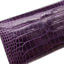 エルメス HERMES コンスタンス トゥーゴー カシス アリゲーター 長財布 ゴールド金具 紫 クロコ ショルダー