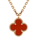ヴァンクリーフアーペル Van Cleef & Arpels VCARN59M00 ローズゴールド×レッド K18RG カーネリアン ネックレス K18RG Au750 カーネリアン