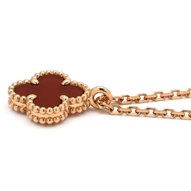 ヴァンクリーフアーペル Van Cleef & Arpels VCARN59M00 ローズゴールド×レッド K18RG カーネリアン ネックレス K18RG Au750 カーネリアン