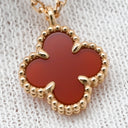 ヴァンクリーフアーペル Van Cleef & Arpels VCARN59M00 ローズゴールド×レッド K18RG カーネリアン ネックレス K18RG Au750 カーネリアン