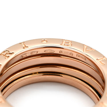ブルガリ BVLGARI ビーゼロワン B-zero1 3バンド ピンクゴールド K18PG #54 リング 指輪 BVLGARI K18PG Au750 18K 18金 スパイラル 螺旋 13号
