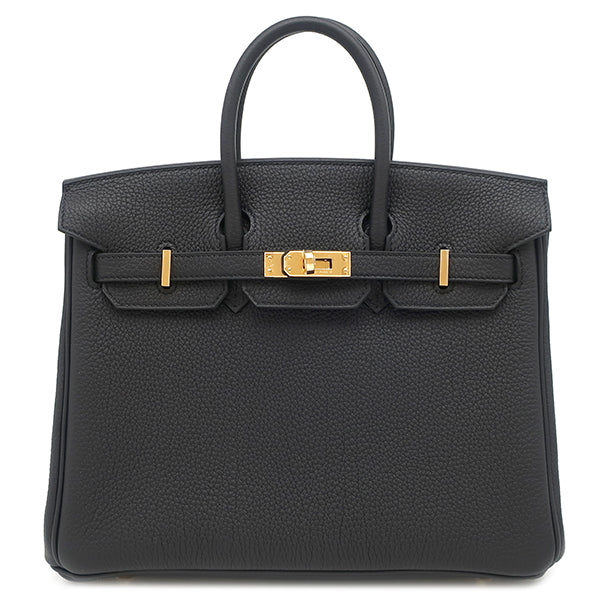 バーキン25.ブラック.トートバッグ.ハンドバック エルメス HERMES バーキン25 ブラック トゴ ハンドバッグ ゴールド金具
