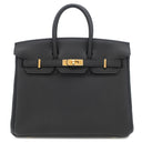 エルメス HERMES バーキン25 ブラック トゴ ハンドバッグ ゴールド金具 新品 未使用 黒