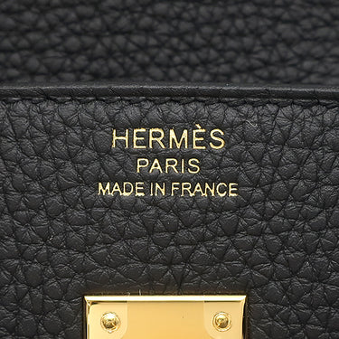 エルメス HERMES バーキン25 ブラック トゴ ハンドバッグ ゴールド金具 新品 未使用 黒