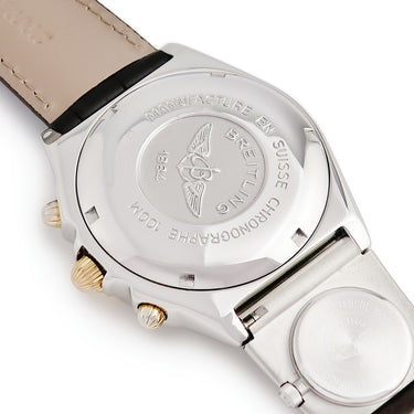 腕時計 ブライトリング BREITLING クロノマット ビコロ UTC B13050.1 自動巻き メンズ K18YG×SS コンビ 青 デイト 逆回転防止ベゼル