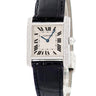 腕時計 カルティエ Cartier タンクフランセーズ MM WE100951 クオーツ レディース K18WG無垢 純正ダイヤ アイボリー 青針