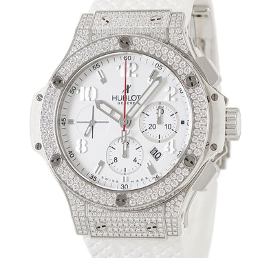 腕時計 ウブロ HUBLOT ビッグバン サンモリッツ 301.SE.230.RW.174 自動巻き メンズ 純正ダイヤ 白 デイト クロノグラフ スモセコ