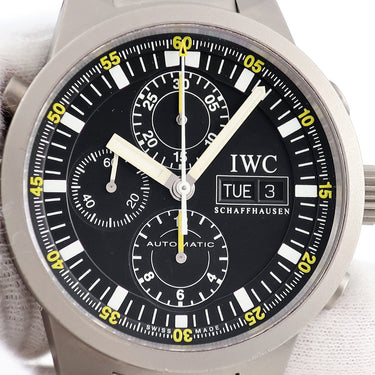 腕時計 IWC IWC GST クロノグラフ ラトラパンテ IW371503 自動巻き メンズ スプリットセコンド ブラック