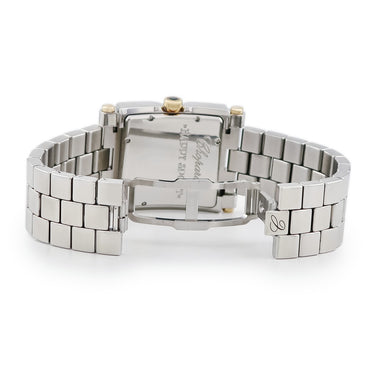 腕時計 ショパール CHOPARD ハッピースポーツ スクエア 28/8471 クオーツ メンズ 純正ダイヤ 5P K18YG×SS コンビ シェル