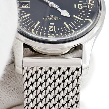 腕時計 ロンジン LONGINES レジェンドダイバー デイト L3.774.4 自動巻き メンズ 黒 インナー回転ベゼル アラビア バー