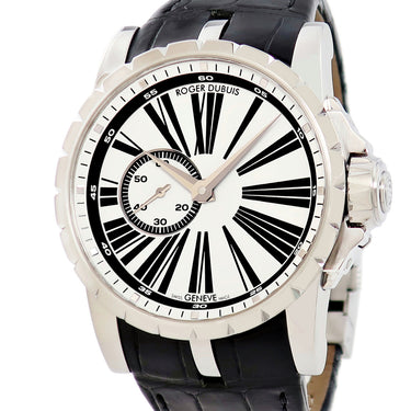 腕時計 ロジェデュブイ ROGER DUBUIS エクスカリバー 45mm EX45-77-90-00/01R00/B 自動巻き メンズ ホワイト ローマン スモセコ 限定