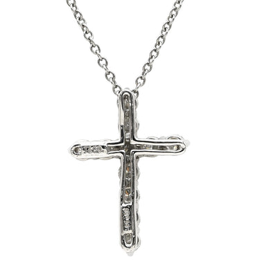 ティファニー Tiffany & Co スモールクロス ダイヤ ペンダント プラチナシルバー Pt950 ダイヤモンド ネックレス 11石 11石 クロス 十字架