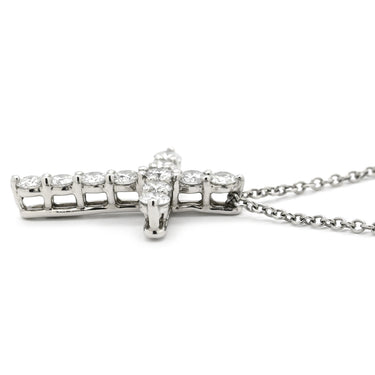 ティファニー Tiffany & Co スモールクロス ダイヤ ペンダント プラチナシルバー Pt950 ダイヤモンド ネックレス 11石 11石 クロス 十字架