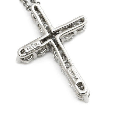 ティファニー Tiffany & Co スモールクロス ダイヤ ペンダント プラチナシルバー Pt950 ダイヤモンド ネックレス 11石 11石 クロス 十字架