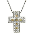 ダミアーニ DAMIANI ベルエポック S ブラウンダイヤ ホワイトゴールド K18WG ダイヤモンド ネックレス 18K 750 WG 十字架 クロス ペンダント