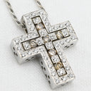 ダミアーニ DAMIANI ベルエポック S ブラウンダイヤ ホワイトゴールド K18WG ダイヤモンド ネックレス 18K 750 WG 十字架 クロス ペンダント
