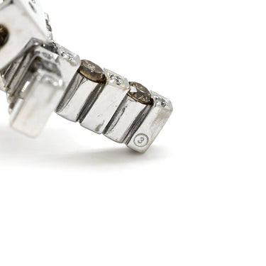 ダミアーニ DAMIANI ベルエポック S ブラウンダイヤ ホワイトゴールド K18WG ダイヤモンド ネックレス 18K 750 WG 十字架 クロス ペンダント