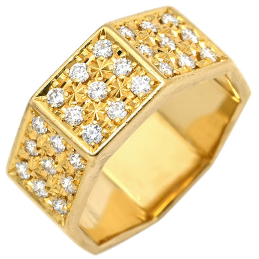 TASAKI TASAKI オクタゴン ダイヤ イエローゴールド K18YG ダイヤモンド リング 指輪 K18YG Au750 18K 18金 八角形 幅広 オールドモデル ヴィンテージ 15号