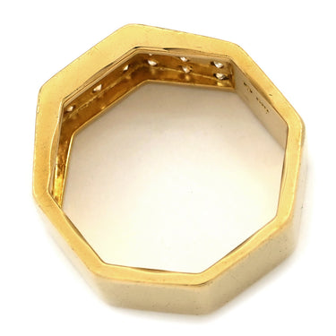 TASAKI TASAKI オクタゴン ダイヤ イエローゴールド K18YG ダイヤモンド リング 指輪 K18YG Au750 18K 18金 八角形 幅広 オールドモデル ヴィンテージ 15号