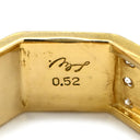 TASAKI TASAKI オクタゴン ダイヤ イエローゴールド K18YG ダイヤモンド リング 指輪 K18YG Au750 18K 18金 八角形 幅広 オールドモデル ヴィンテージ 15号