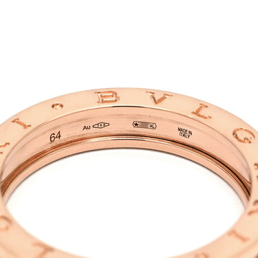 ブルガリ BVLGARI ビーゼロワン B-zero1 リング XS 336005 ピンクゴールド K18PG #64(JP24) リング 指輪 750 18金 PG 1バンドリング 23号