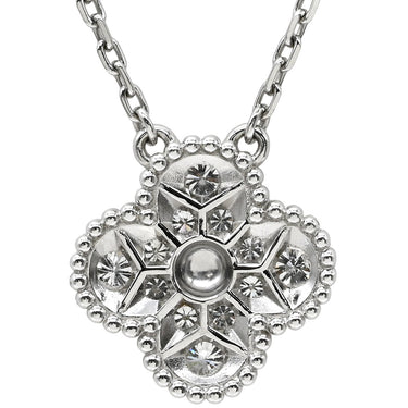 ヴァンクリーフアーペル Van Cleef & Arpels ヴィンテージアルハンブラ ペンダント VCARA46100 ホワイトゴールド K18WG ダイヤモンド ネックレス Au750 K18 12Pダイヤ