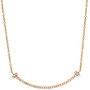 ティファニー Tiffany & Co T スマイル ペンダント スモール ダイヤモンド ピンクゴールド K18PG ダイヤモンド ネックレス T&Co. T smile K18PG Au750 18K 18金