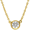 ティファニー Tiffany & Co バイザヤード シングルダイヤモンド ペンダント イエローゴールド K18YG ダイヤモンド ネックレス Au750 T&Co. 1P エルサペレッティ